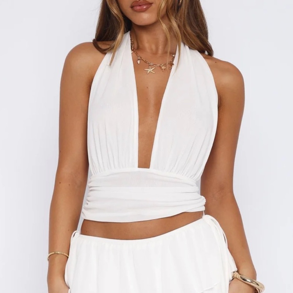 White Fox Halter Top
